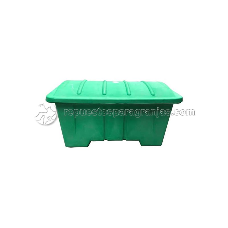 Contenedor de plastico par bajas 950 litros con tapa