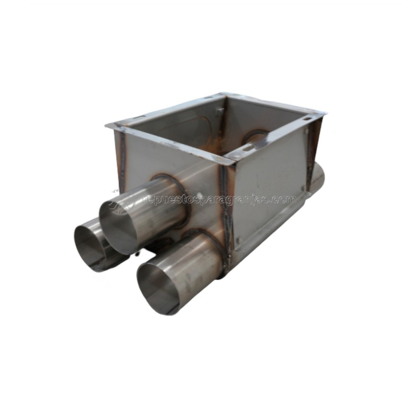 STAINLESS STEEL BOX 3 OUTLETS 70 MM