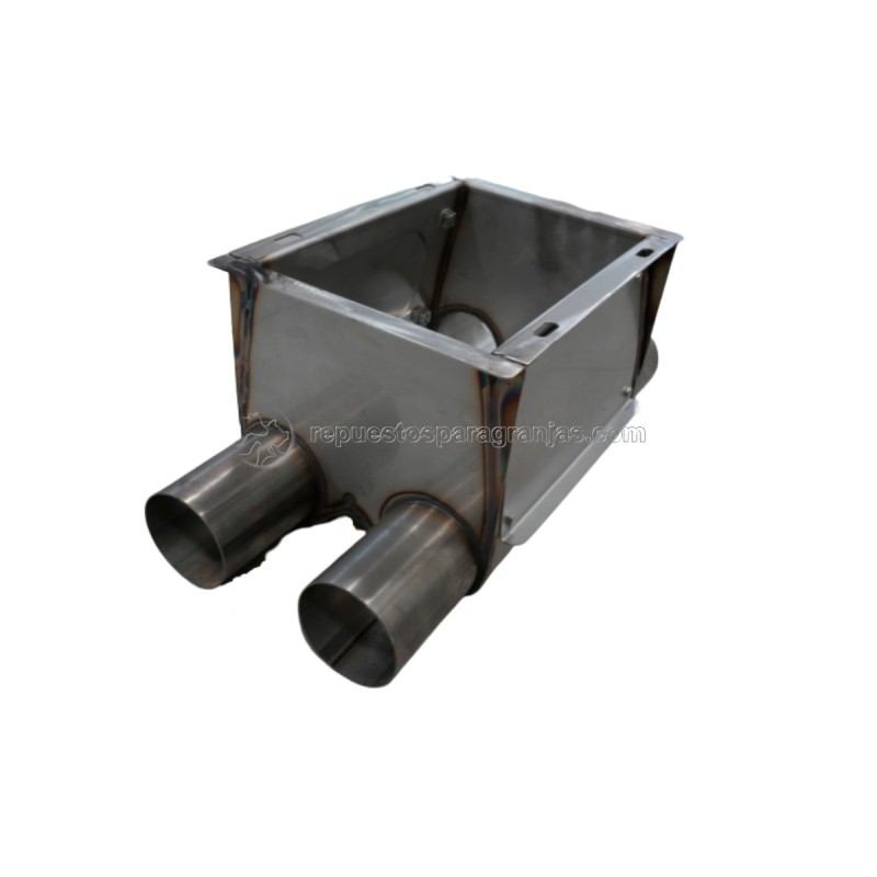 STAINLESS STEEL BOX 2 OUTLETS 70 MM.