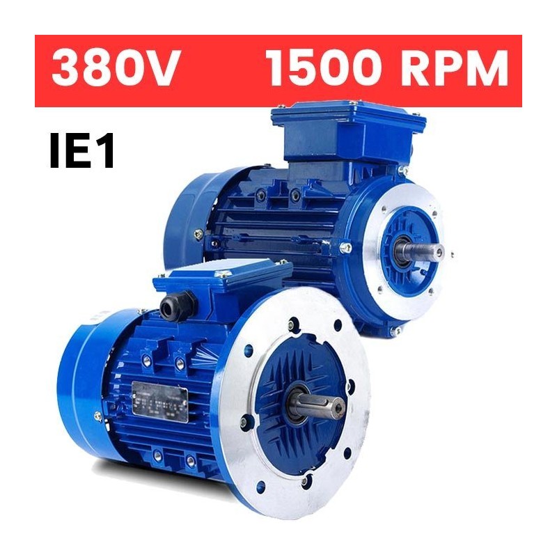 Moteur 0,37 kw 1500 tr/min dans les lignes d'alimentation B14 ou B5.